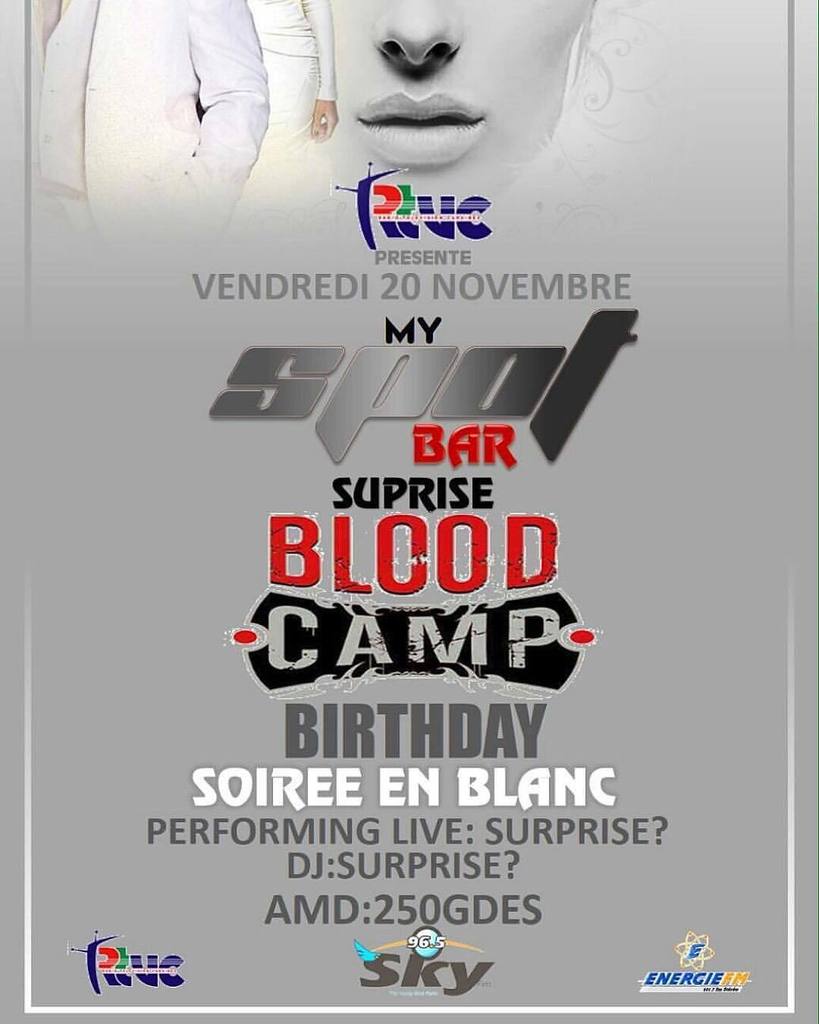 sakaptwit's tweet image. SURPRISE BLOOD CAMP @bloodcamphaiti BIRTHDAY at MY SPOT BAR on Friday #Nov20th 
#WhitePart… ift.tt/1SAxqhX