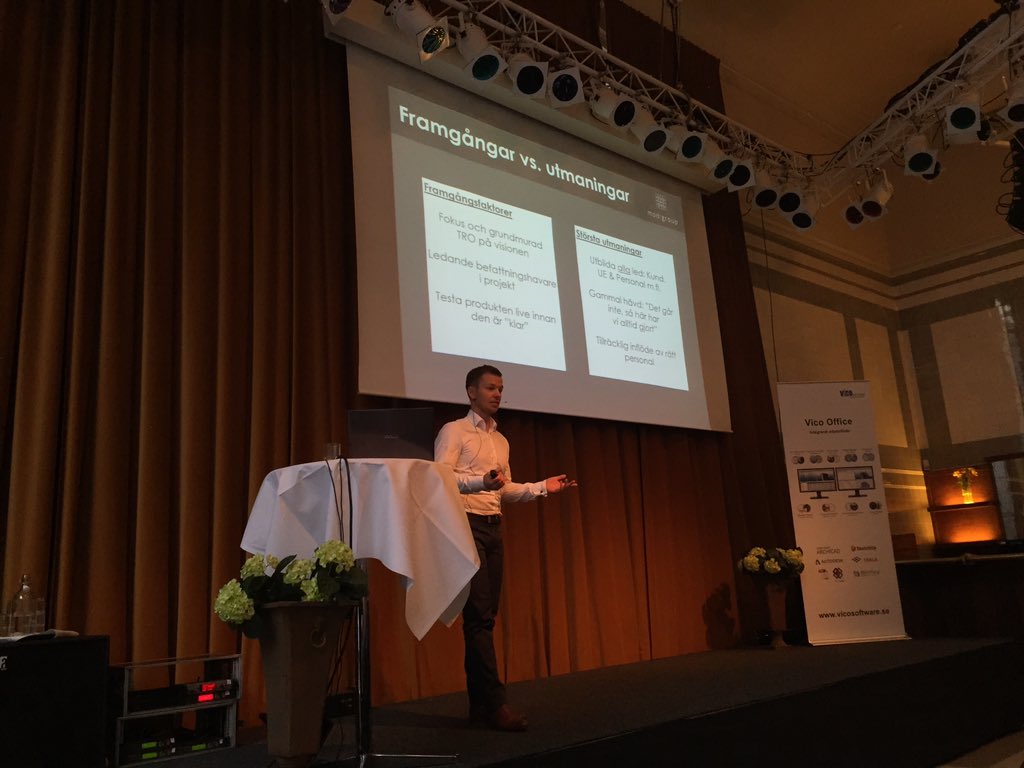 lieklund's tweet photo. mod:group " vi förändrar byggbranchen" med exakt projektering och utan 2D-ritningar #ModGroup #vicoseminarium https://t.co/ASKU8J2pHl