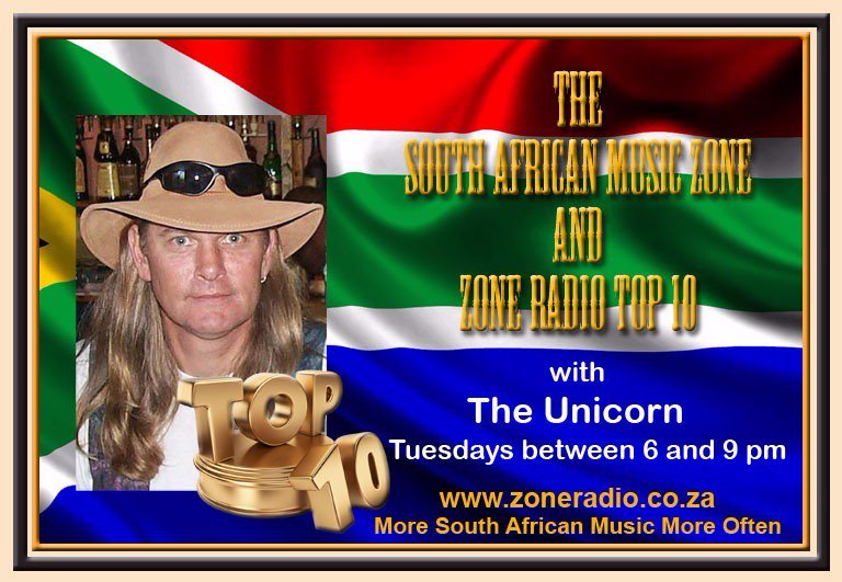 Stay tuned for The South African Music Zone and Zone Radio Top 10 coming up at 6pm this evening with <a href="/UnicornChat/">The Unicorn</a>