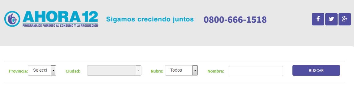 Encontrá los comercios adheridos a #Ahora12 de todo el país a través de nuestro buscador
ahora12.gob.ar/comercios.php