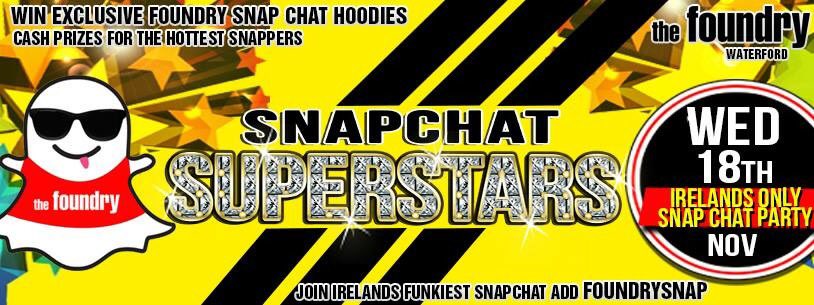 TheFoundryWD's tweet photo. Want to be a SNAPCHAT SUPERSTAR ??
Check out Ireland's only snap chat party this Wednesday night :) https://t.co/wThKnOhJLa