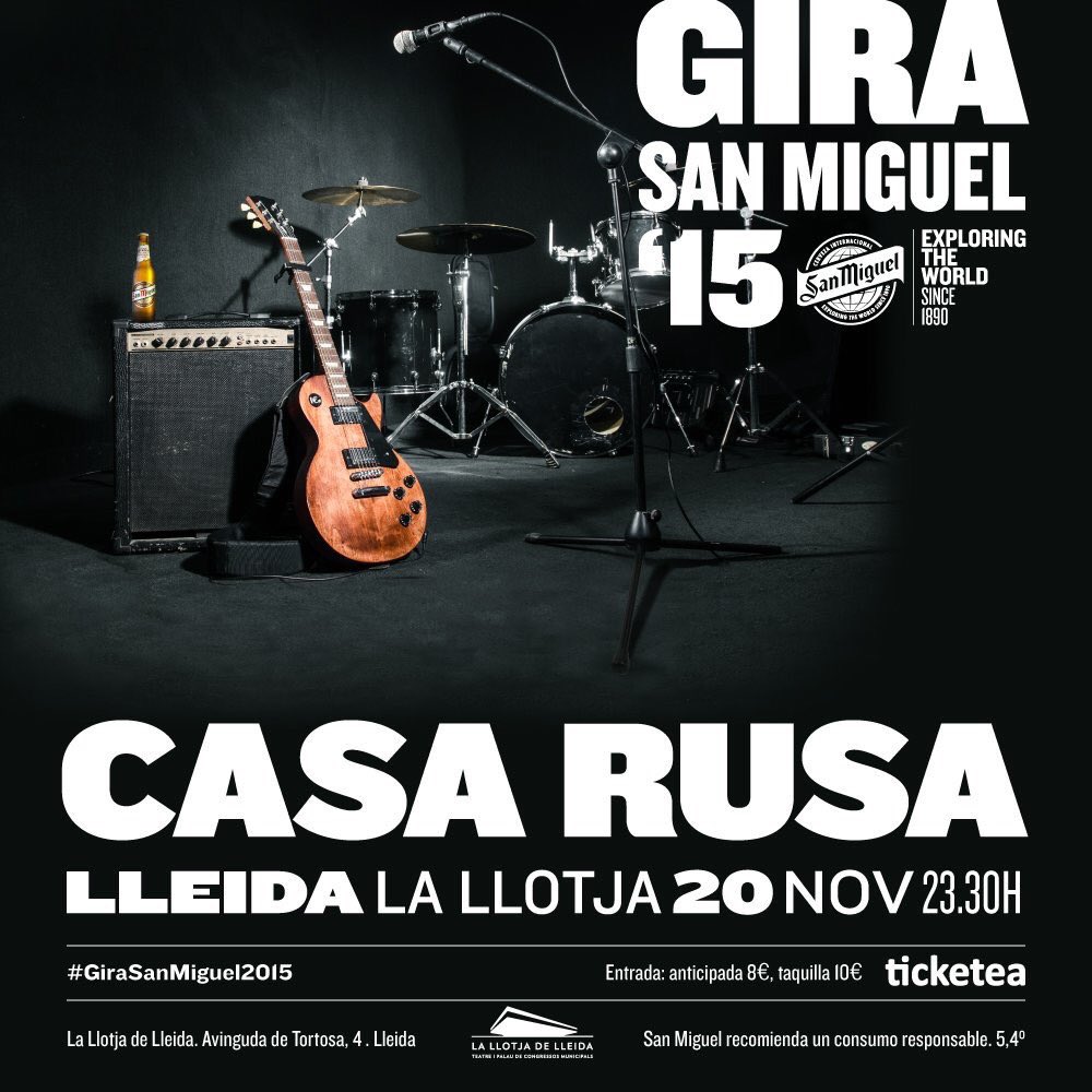 El viernes tenemos un cita en @lallotja de #Lleida con la #GiraSanMiguel2015 Quién se apunta? Entradas en <a href="/ticketea/">ticketea by Eventbrite</a>