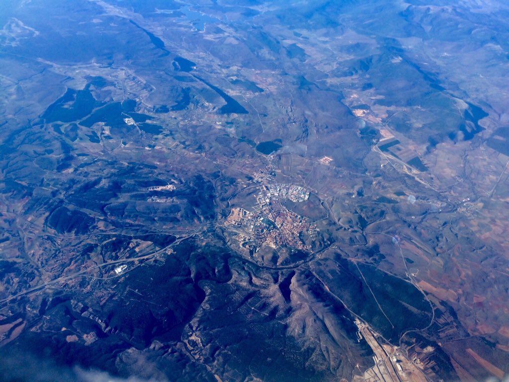 #Soria desde el aire, a la altura de un vuelo comercial. Vía @bdcesar, #gracias! #eligeSoria