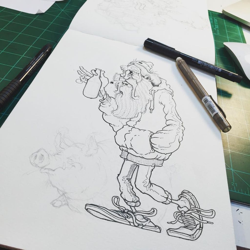 Process shot for a very fun project mate! - meet the dudeson from down under. More later #… ift.tt/1LjJC12