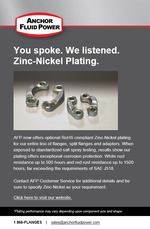 Take a peek at our Zinc-Nickel plating for our line of flanges, splits, and adapters! 
anchorfluidpower.com/redirect201511…