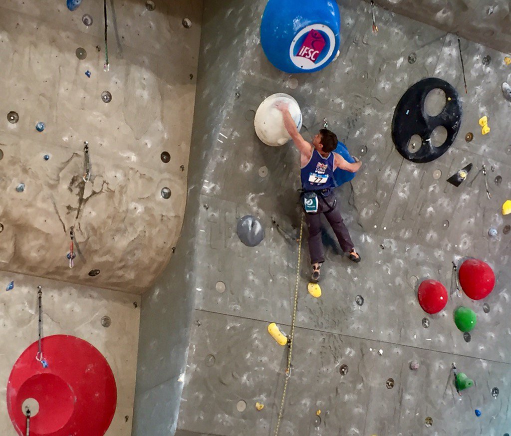 EllieLouHoward's tweet photo. .@dave_barrans representing the #GBclimbingteam in Kranj this weekend at his 65th international event! @BMC_Comps https://t.co/sJziihjj5U