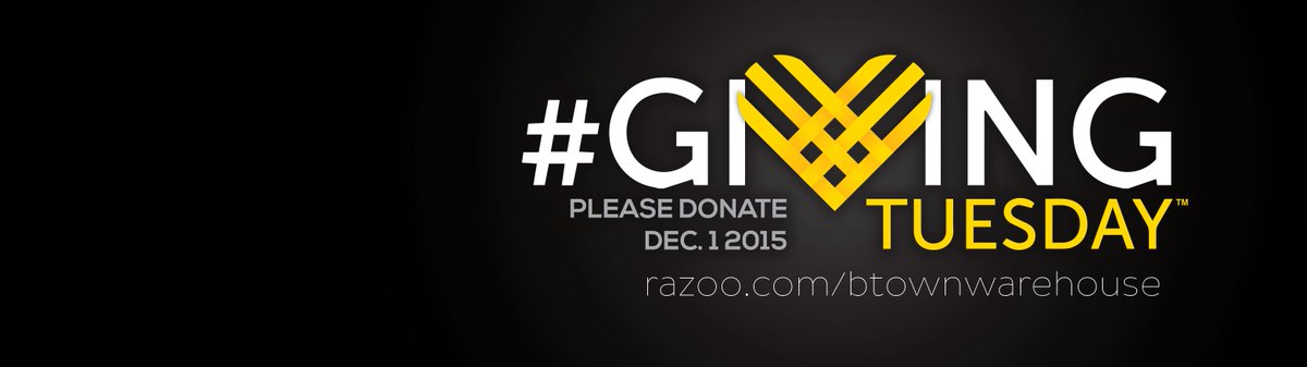 1525Warehouse's tweet photo. Our @razoo site is up and ready for your donation on #GivingTuesday https://t.co/xcudyNdnPT Thank you! https://t.co/1FDCONffOM