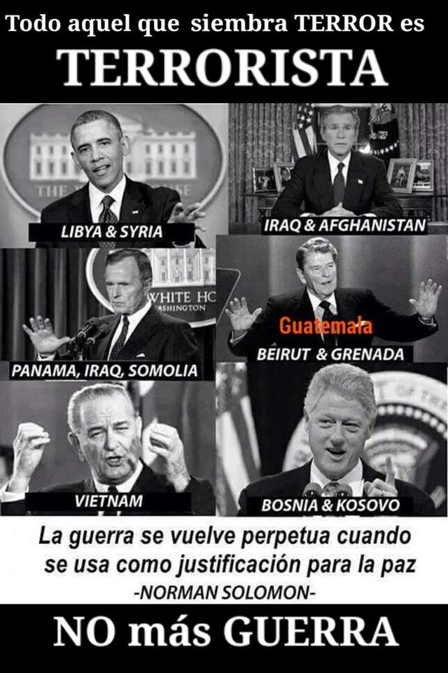 ElizaTax's tweet photo. A ver! Los que dicen " #Prayers4Paris #PrayForParis " esto s Terrorismo! El poder! La avaricia! Otra cosa defenderse https://t.co/vKvoIgrjdN