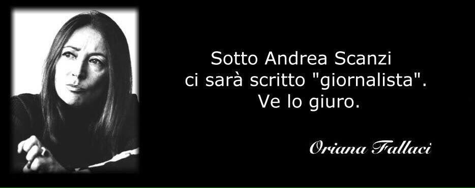 AndreaScanzi's tweet photo. Oriana #Fallaci aveva previsto tutto. Ma proprio tutto. Persino questo. https://t.co/Ii4DQKw9Kw