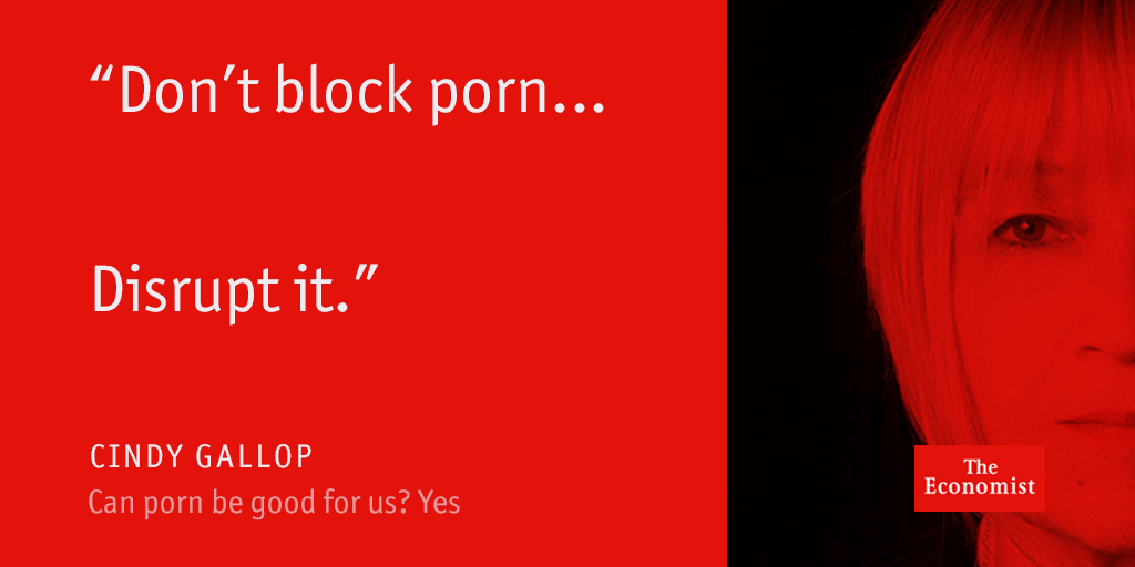 TheEconomist's tweet photo. Porn could be turned into an export industry to be proud of. Agree or disagree? Live debate https://t.co/JIuEj7LEOj https://t.co/PXOnHYEezT