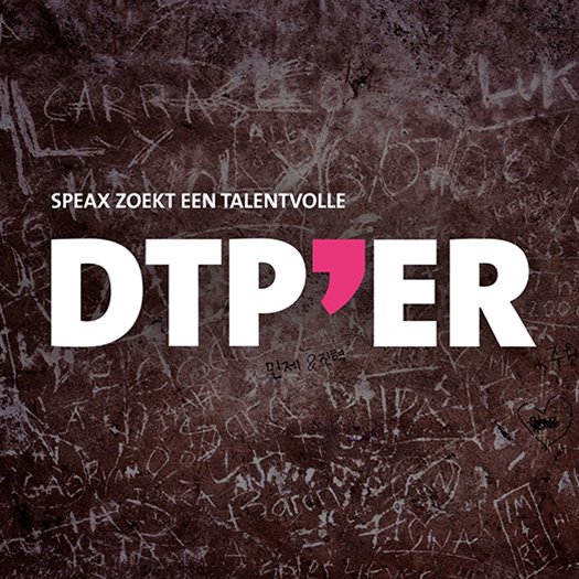 Speax_nl's tweet photo. Wij zoeken een talentvolle nieuwe SPEAXER #DTP'er 32u p/w Please ReTweet https://t.co/O4sg9vje6y  #vacature https://t.co/ylN8tYE6Uw
