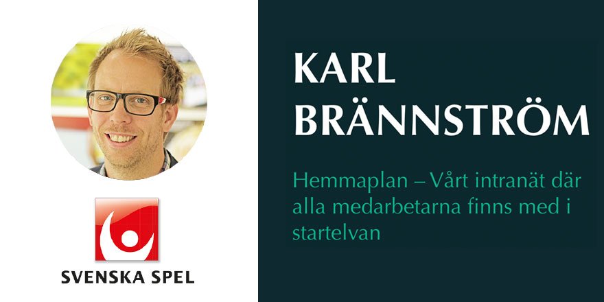 SummitFriends's tweet photo. Ett intranät baserad på forskningsresultat" @svenskaspel berättar om sitt intranät "Hemmaplan" #norintra #intranät https://t.co/WUqKtdR7D8