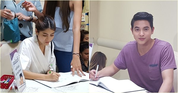 กำลังใจล้นหลาม ! เจมส์จิ-มาร์กี้ พร้อมเพื่อนดารา เซ็นชื่อเยี่ยมให้กำลังใจ #ปอทฤษฎี (มีภาพ) goo.gl/Bk9g52