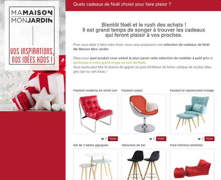MmaisonMjardin's tweet photo. [JEU] Votez pour produit préféré et tenter de gagner un tabouret-pouf ! https://t.co/VUk3nronjb #Noel #kdos https://t.co/8VIC7bxZYH