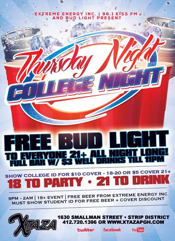 This Thursday Night.... don't miss the party!! 18 TO party, 21 to DRINK!