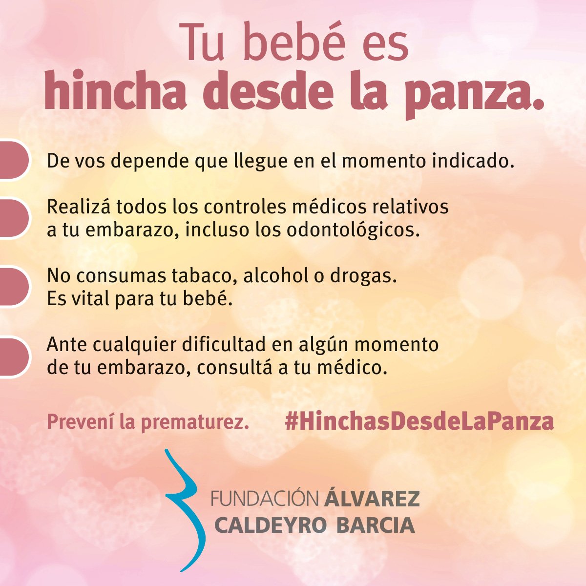 HinchasDLPanza's tweet photo. Hoy #DiamundialDelPrematuro y te recordamos cómo prevenir la prematurez. https://t.co/7sGGXY3U5f