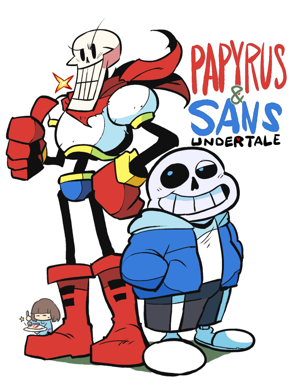 ラリアット 洋ゲー Undertale に出てくるクッソ面白い骸骨兄弟のpapyrusとsansのざっくりファンアート T Co Xi44wowrrh