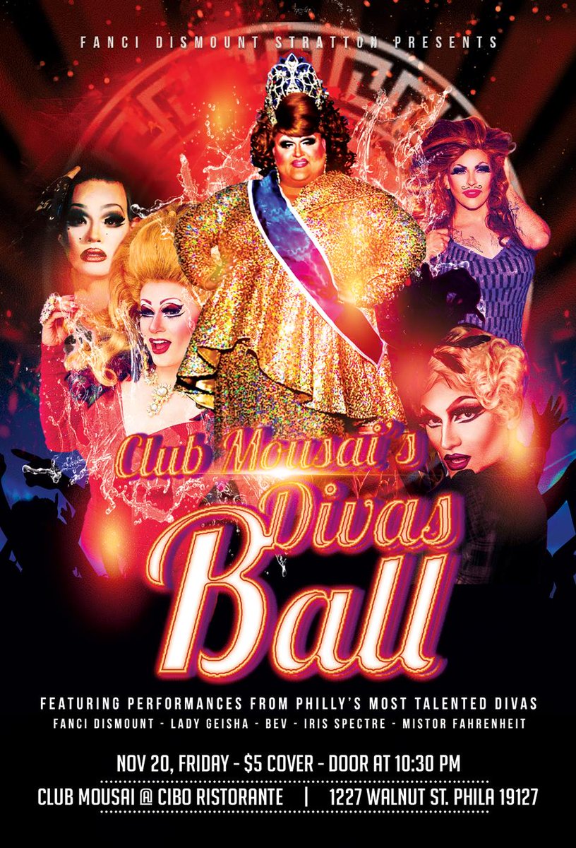 clubmousai's tweet photo. THIS FRIDAY @fancidismount hosts our 1ST #DIVASBALL! Doors 10:30 PM | Showtime 11:30 PM | $5 https://t.co/p5MTjhRm7P https://t.co/mzM1SW6h6S