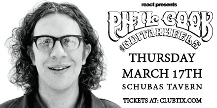 reactpresents's tweet image. ON SALE NOW: @philcooksfeat at Schuba's Tavern on March 17th!  Get Tickets: bit.ly/1N2uugf #PhilCook