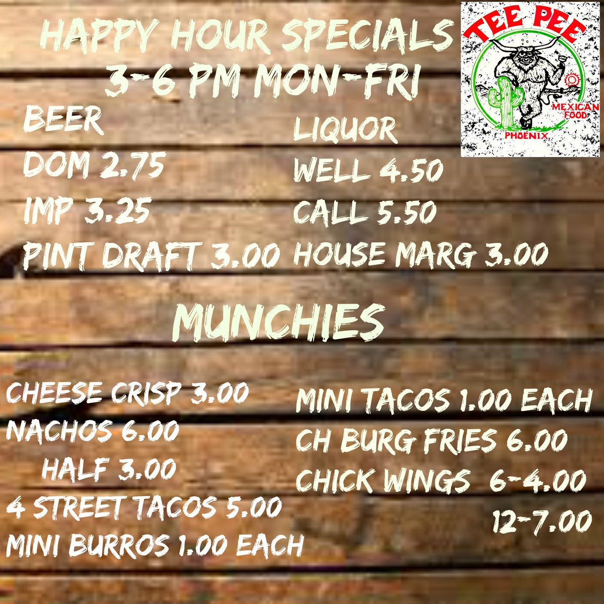 TeePeeMex's tweet photo. Happy hour @TeePeeMex = yummie good times https://t.co/2DpvdMqsgt
