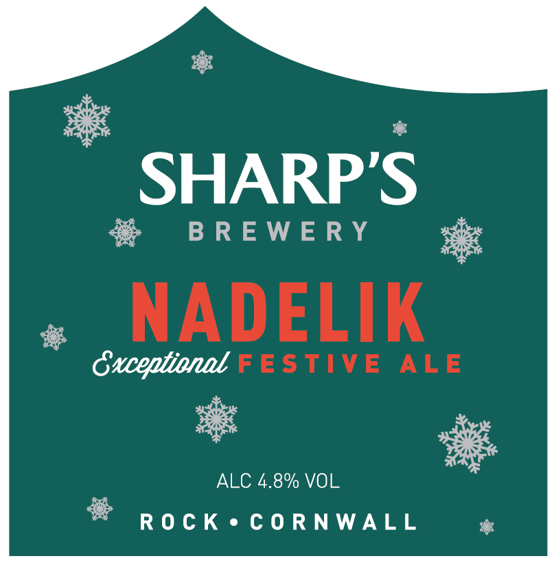 SharpsBrewery's tweet photo. Back by popular demand, our delicious seasonal ale Nadelik, (which means Christmas in Cornish). Have you tried it? https://t.co/XdtPU6XMWE