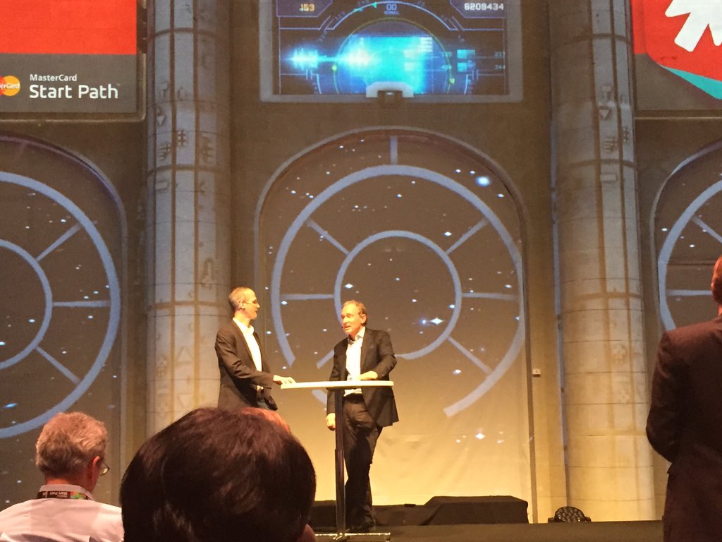 MAstartpath's tweet photo. Fantastic discussion between @timberners_lee and @abexlumberg on stage at #startpathsummit https://t.co/K3UxvNdaBa