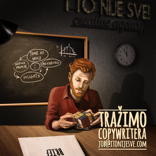 Tražimo copywritera. Senior. job@itonijesve.com
