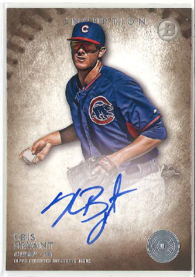 BowmanCards's tweet photo. To commemorate @KrisBryant_23 winning the NL ROY, simply RT for a chance to win his 2015 Bowman Inception auto! https://t.co/DfdiRQWR5B