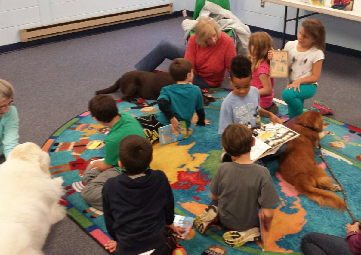 We love our library's Tail Waggin' Tutors!