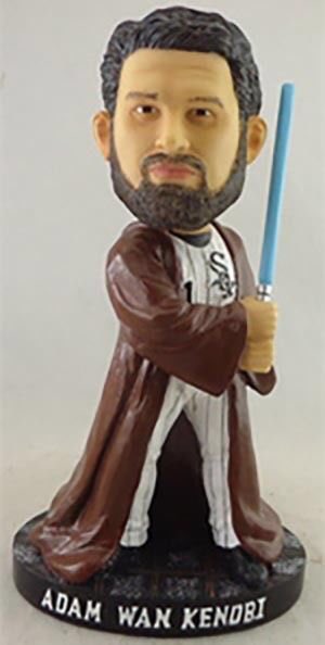 AdamSpankyEaton's tweet photo. RT and follow to win a signed @whitesox Adam Wan Kenobi bobblehead! #StarWarsGiveAway https://t.co/LY61Rpzxjl