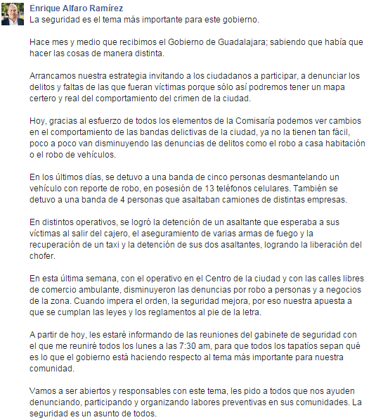 EnriqueAlfaroR's tweet photo. La seguridad es nuestra prioridad. Te invito a leer este mensaje y te agradezco como siempre por compartirlo. https://t.co/P3KAH9Z2Ws