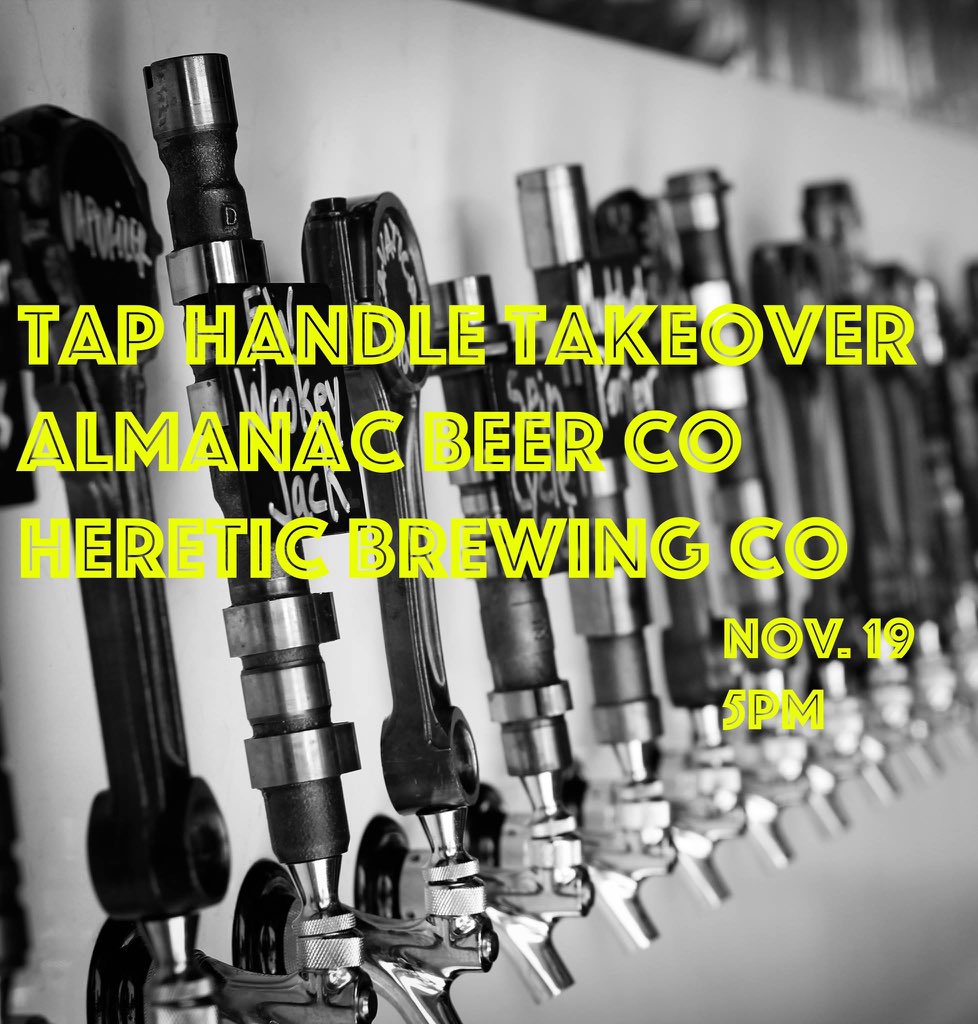 Join us and <a href="/HereticBrew/">Heretic Brewery & Distillery</a> and <a href="/AlmanacBeer/">Almanac Beer Co</a>