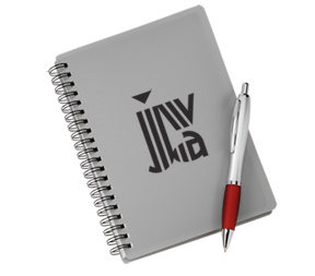 4imprint's tweet image. Set up a great promotion with this logo&apos;d journal and pen combo!  4impr.it/bjtXM #NotebookSet