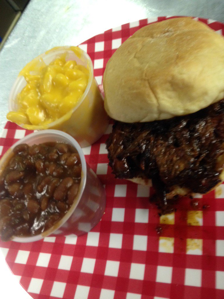 Come in out of the rain and warm up with a delicious Pulled Tips Sandwich! #INDYBARBECUE #SPEEDWAY