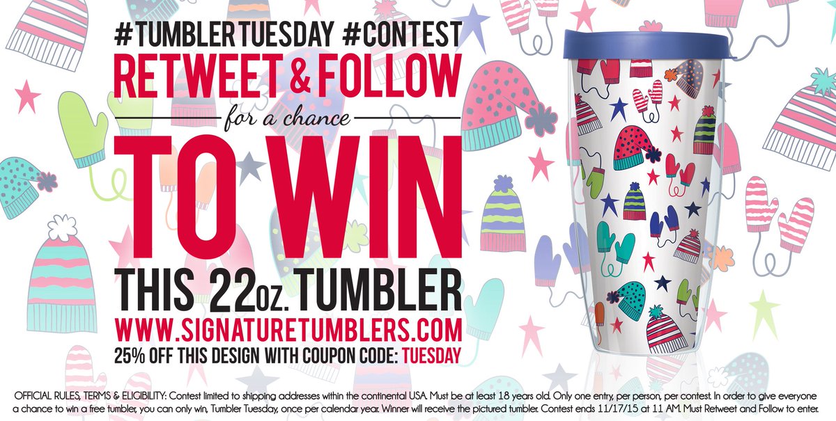 signaturetumblr's tweet image. RETWEET2WIN! #tumblertuesday #contest our weekly design is 25% OFF @ signaturetumblers.com   w/CouponCode:TUESDAY