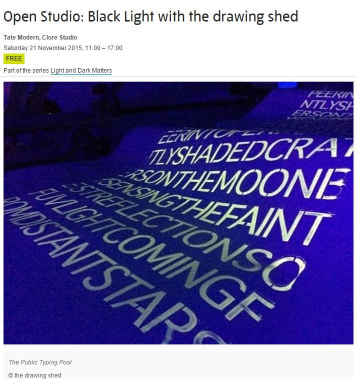 docfineartuel's tweet photo. https://t.co/OkepaKrNrD JOIN @SallyLabern AT TATE MODERN this sat 21 NOV 
 "Light and Dark Matters" https://t.co/ZwDcyNlwDd