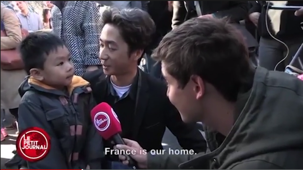 CNN's tweet image. "France is our home": Watch this French father explain the #ParisAttacks to his young son cnn.it/1l3hwlv
