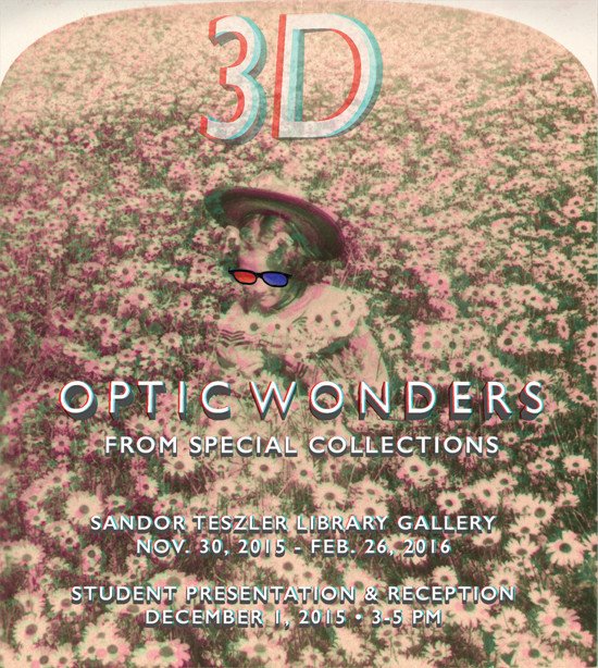 WoffCSpecColl's tweet photo. Join us for #opticwonders Dec. 1, 3-5PM, @woffordcollege Library Gallery: 3D images, student presentations, food! https://t.co/twoKCTBXvb
