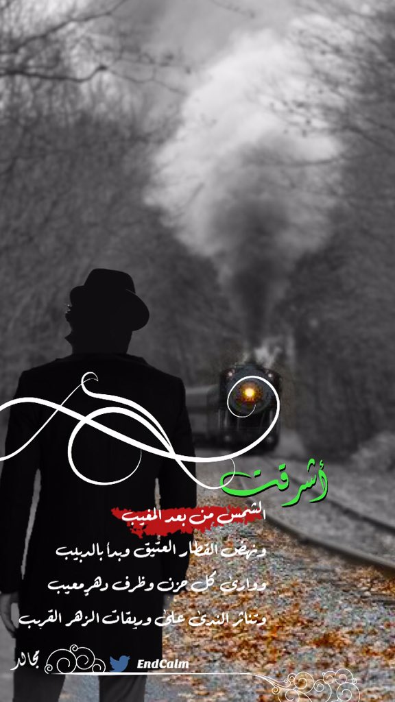 eendcalm's tweet photo. أشرقت شمس من بعد مغيب
ونهض القطار العتيق وبدأ بالدبيب
ووارى كل حزن وظرف دهرٍ معيب
وتناثر الندى ع وريقات زهر القريب
. https://t.co/iqDzb838wz