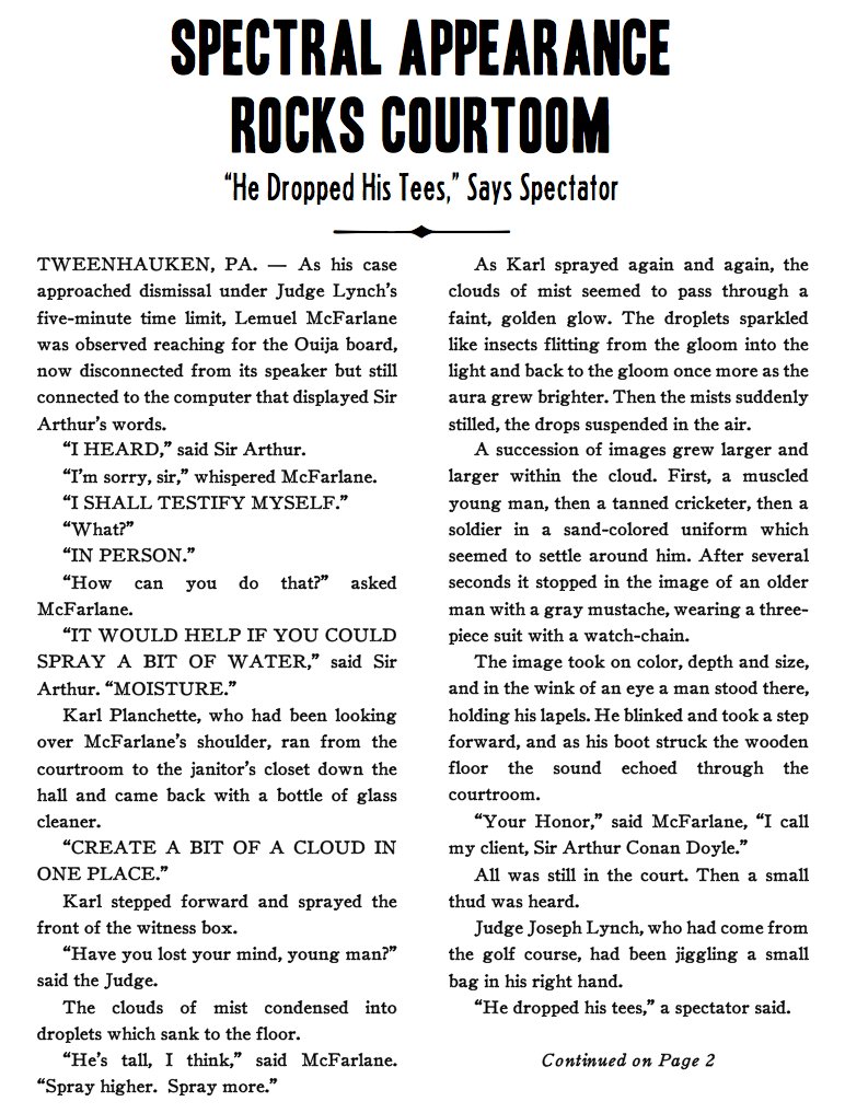 A_Conan_Doyle's tweet photo. My appearance, described in the attached, seems to have silenced skeptics. https://t.co/wogiTmCRub