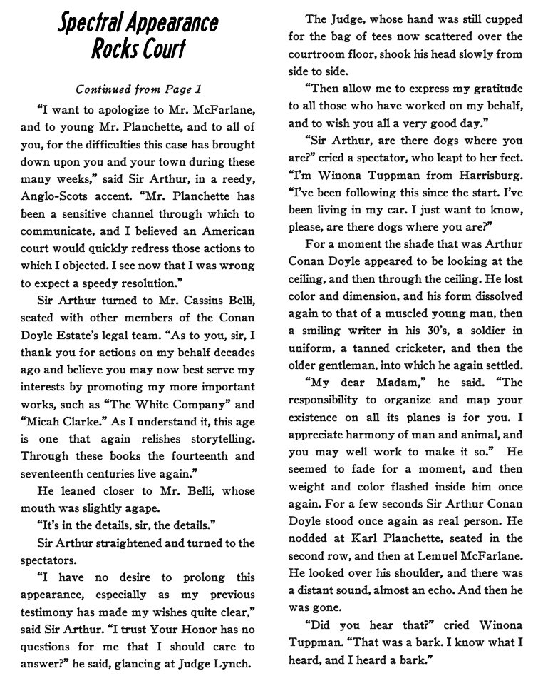 A_Conan_Doyle's tweet photo. My appearance, described in the attached, seems to have silenced skeptics. https://t.co/wogiTmCRub