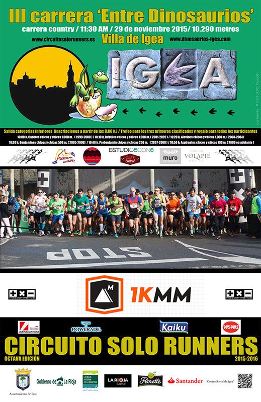 Para los amantes del #running nos proponen la carrera "Entre Dinosaurios" Villa de Igea. circuitosolorunners.es