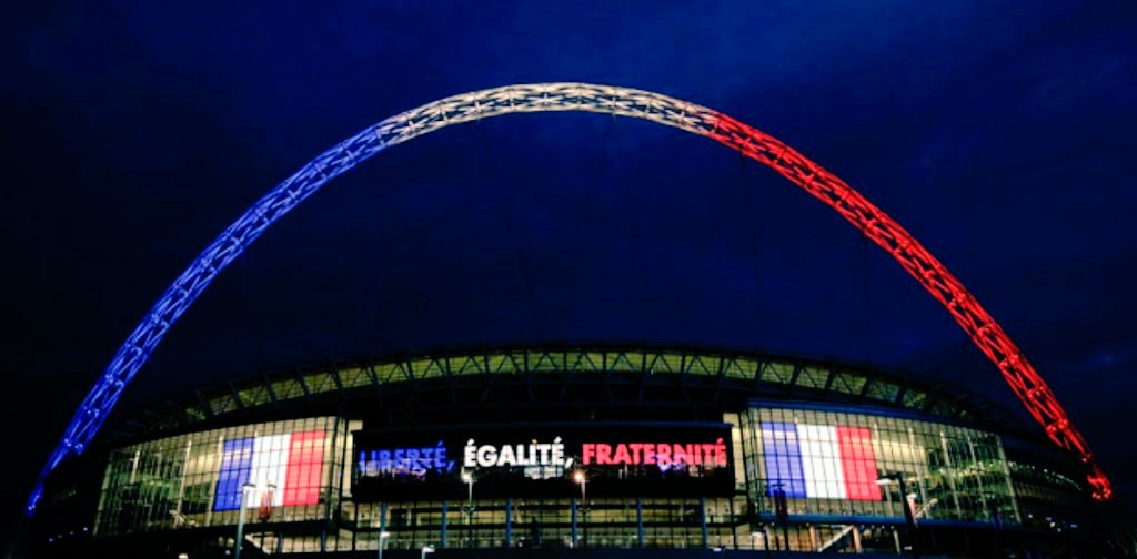 MidlandsFA's tweet photo. England v France at Wembley Stadium

#ParisStrong #Solidarity #LesMarseillaise https://t.co/NKuyAeng2t