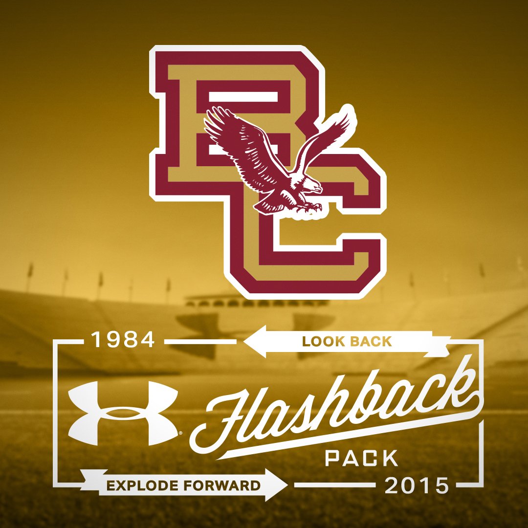 ESPNCFB's tweet photo. BC debuts Doug Flutie flashback uniforms for Notre Dame game at Fenway Park. https://t.co/owXC3BWw3I
