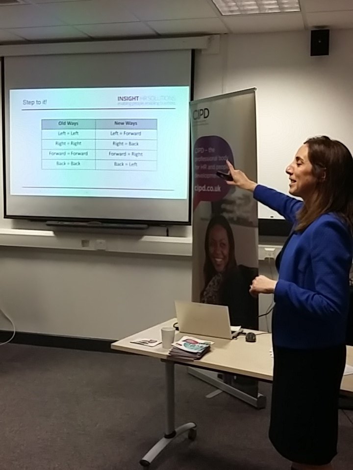 CIPD_Mersey's tweet photo. Vicky Procter sharing her model at the 'share you favourite model' event #hrmersey https://t.co/6Sc91vHtY1