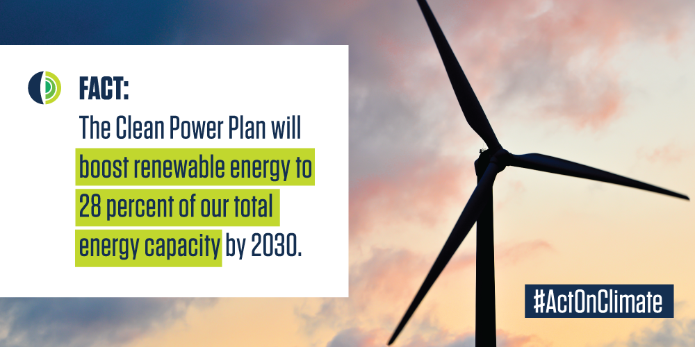 BarackObama's tweet image. The U.S. has already tripled wind and solar energy since 2008. The Clean Power Plan will continue that progress.