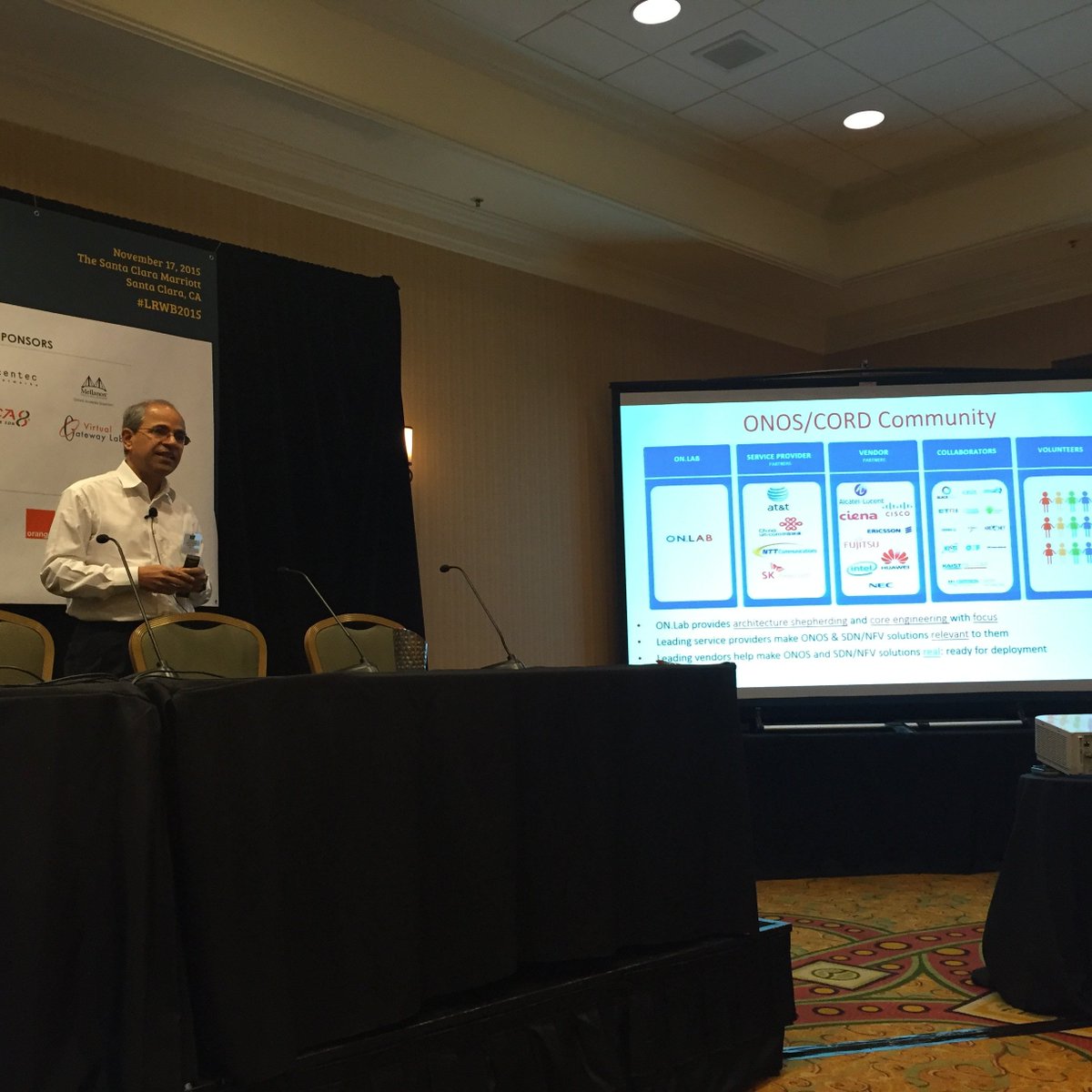 CNWEdit's tweet photo. Open Networking Labs' Parulkar: Telco COs can be reinvented as data centers with cloud's building blocks #LRWB2015 https://t.co/PHXRIwtbhT