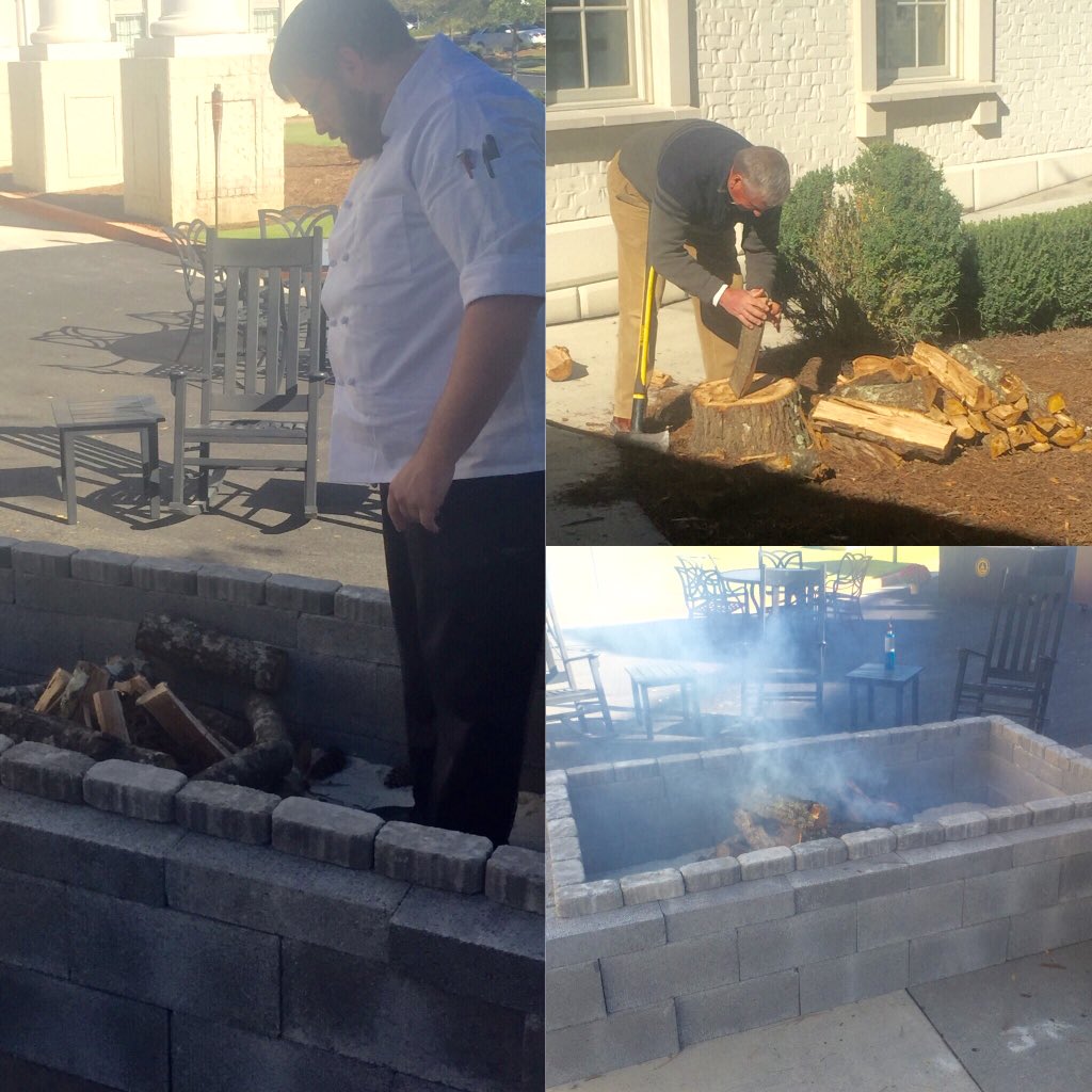 Thanks to our wonderful GM Brad for cutting wood and our Chef Aaron for assisting with our Chili Cook off bonfire!!