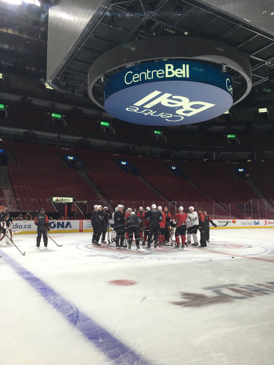 ArizonaCoyotes's tweet image. Mid-Day skate in Montreal.