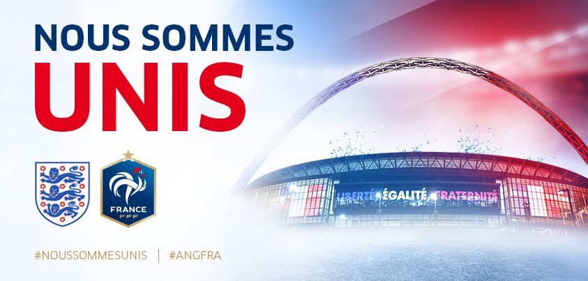United we stand. #NousSommesUnis #ANGFRA #ENGvFRA